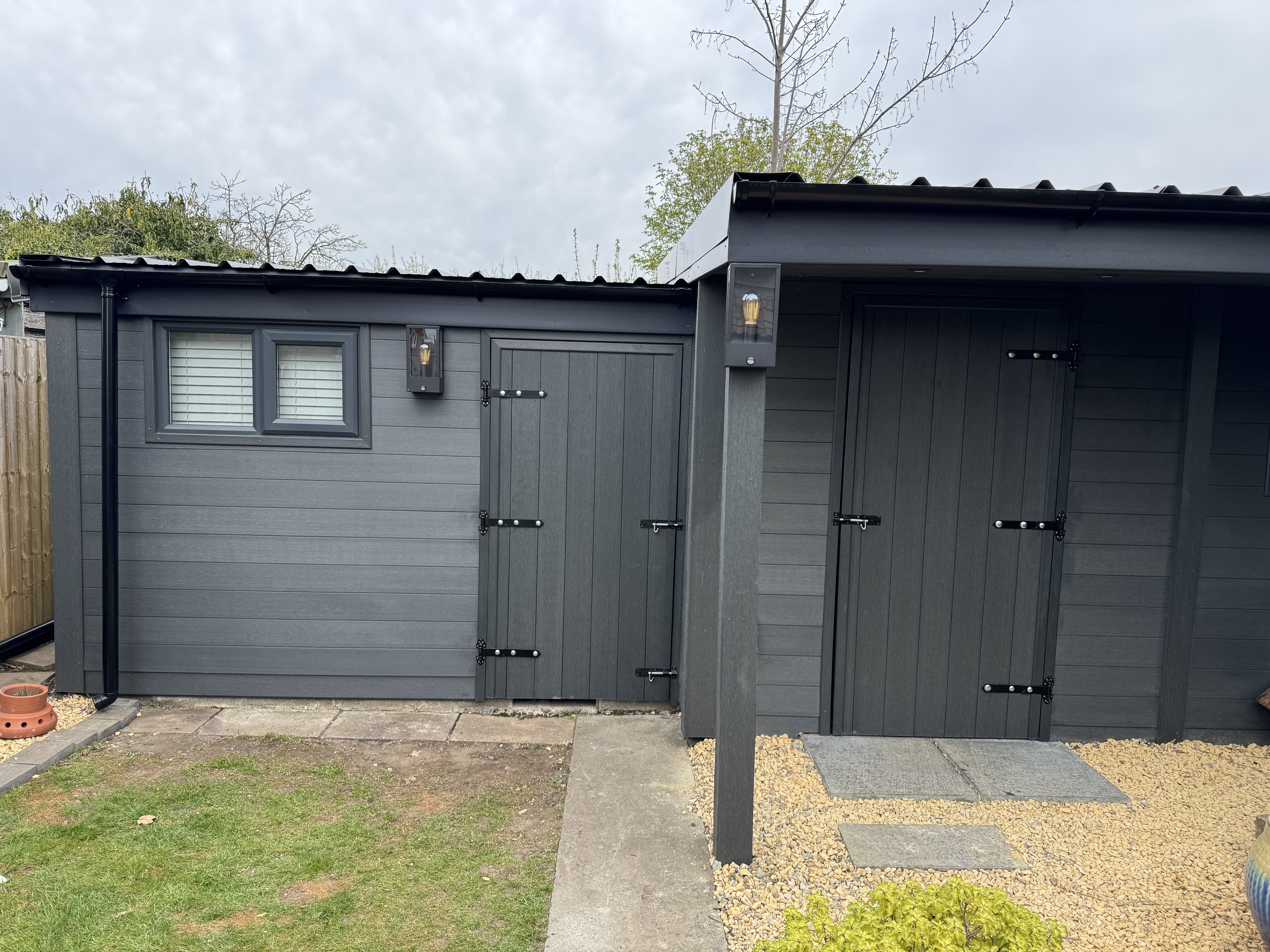 Exterior of timber outbuilding Street